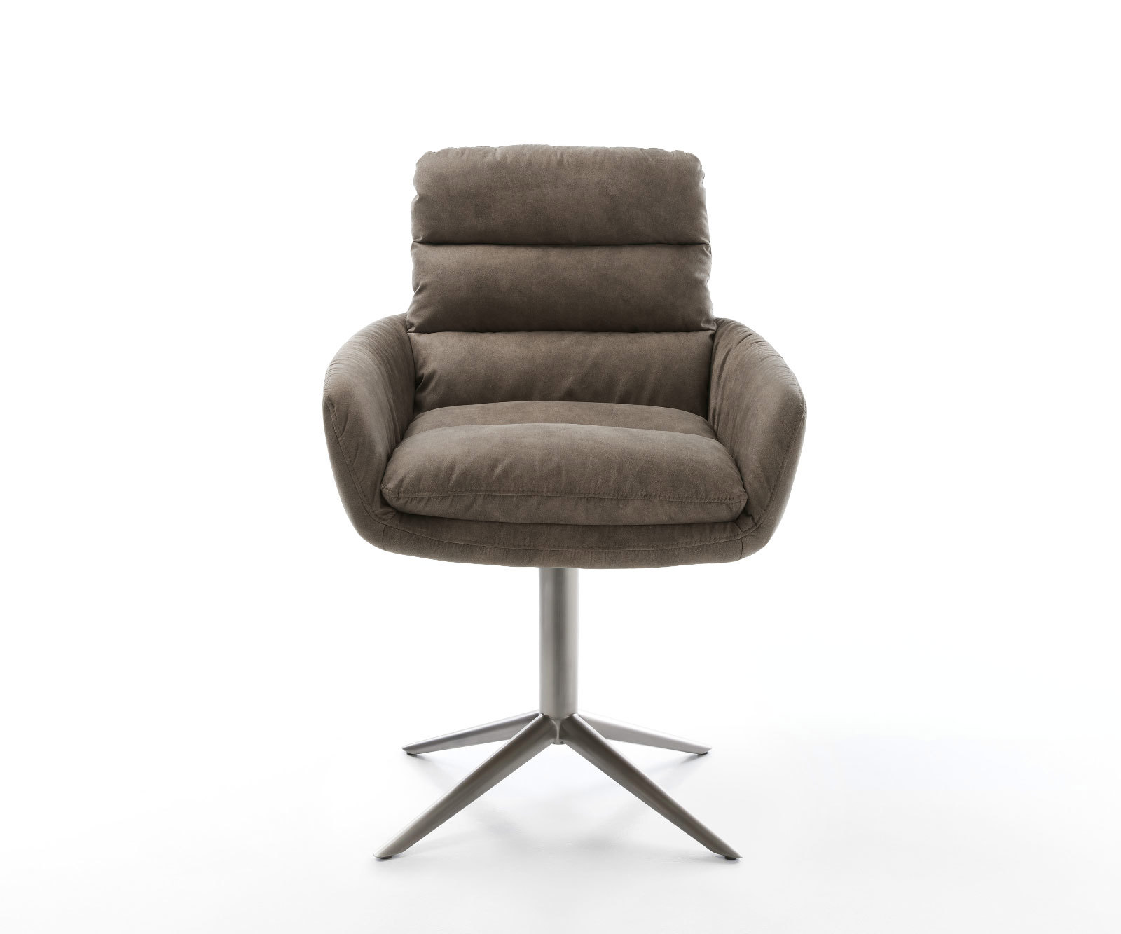 Étkezőszék Abelia-Flex karfás mikroszálas taupe vintage grafit láb 360° forgatható billenő funkció - Image 2