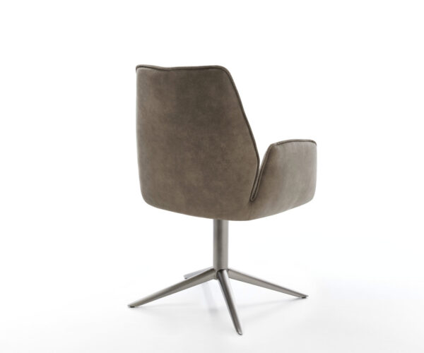 Étkezőszék Zoa-Flex mikroszálas taupe vintage grafit láb 360° forgatható hintamechanizmus zsákrugós matrac - Image 5
