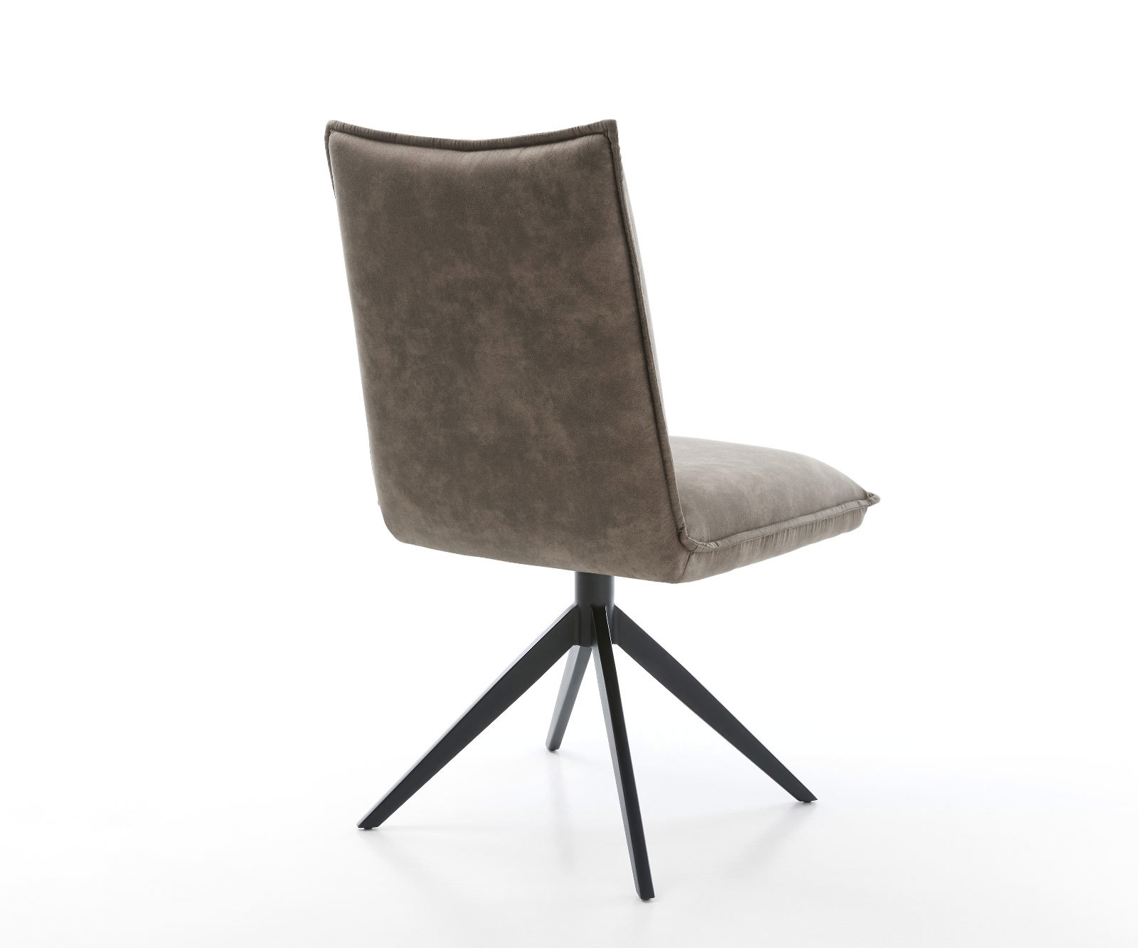 Étkezőszék Lelio-Flex mikroszálas taupe vintage kereszt láb széles fekete 360° forgatható billenő zsákrugós matrac - Image 5