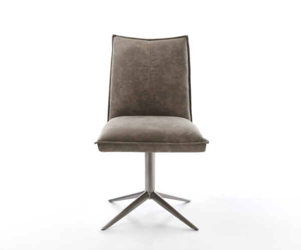 Étkezőszék Lelio-Flex mikroszálas taupe vintage grafit láb 360° forgatható hintamechanizmus zsákrugó - Image 2