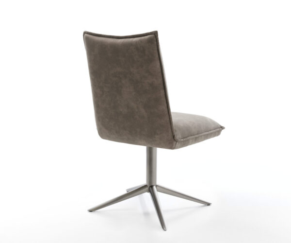 Étkezőszék Lelio-Flex mikroszálas taupe vintage grafit láb 360° forgatható hintamechanizmus zsákrugó - Image 5