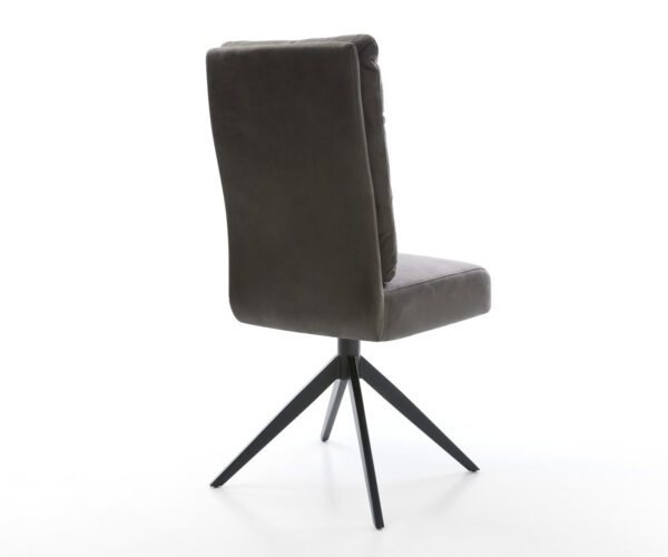 Étkezőszék Pela-Flex mikroszálas antracit vintage kereszt láb széles fekete 360° forgatható billenő zsákrugó - Image 5