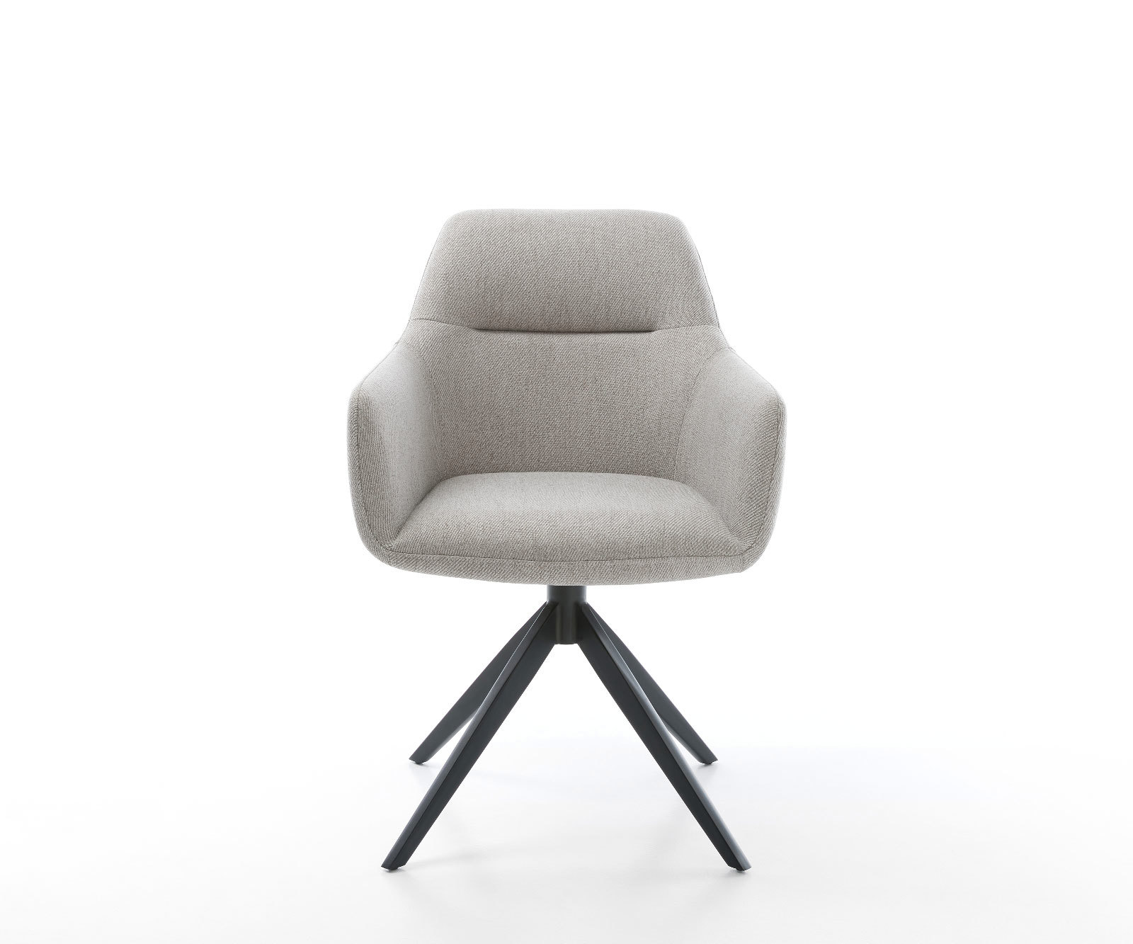 Étkezőszék Pejo-Flex csíkos világosszürke kereszt láb széles fekete 360° forgatható billenő zsákrugós - Image 2