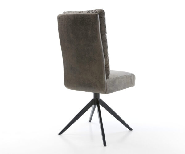 Étkezőszék Pela-Flex mikroszálas szürke vintage kereszt láb széles fekete 360° forgatható billenő zsákrugós - Image 5