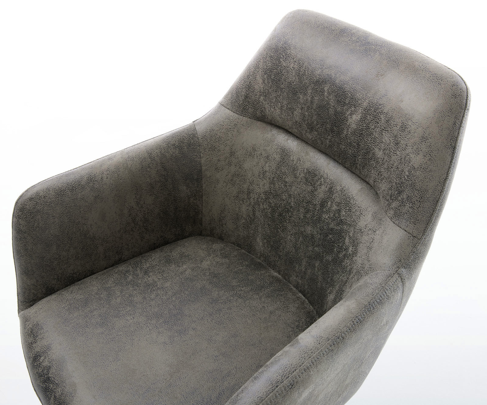 Étkezőszék Pejo-Flex mikroszálas szürke vintage kereszt láb széles fekete 360° forgatható billenő zsákrugós - Image 4