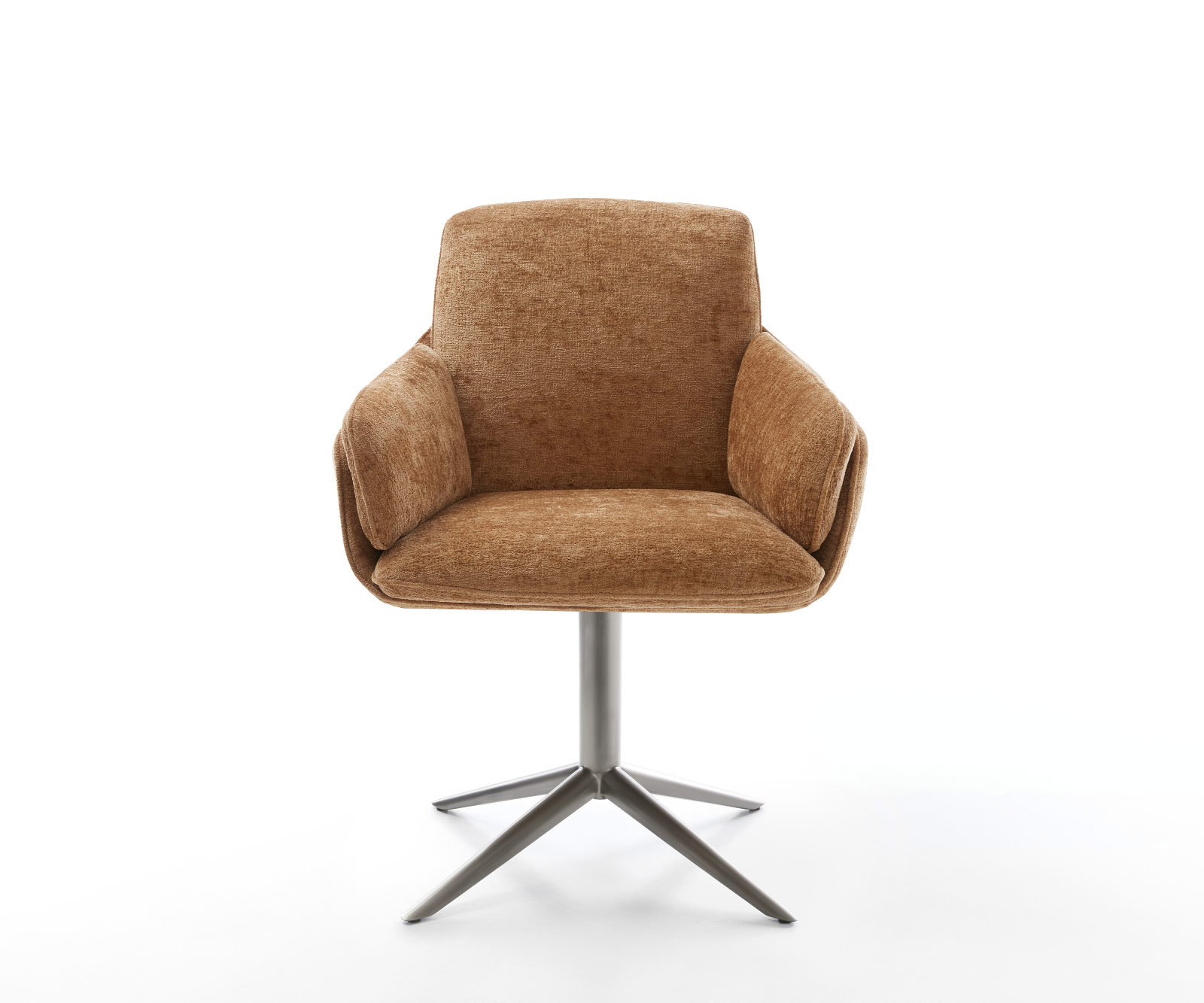 Étkezőszék Luan-Flex karfás chenille rozsdás láb grafit 360° forgatható billenő funkcióval - Image 2