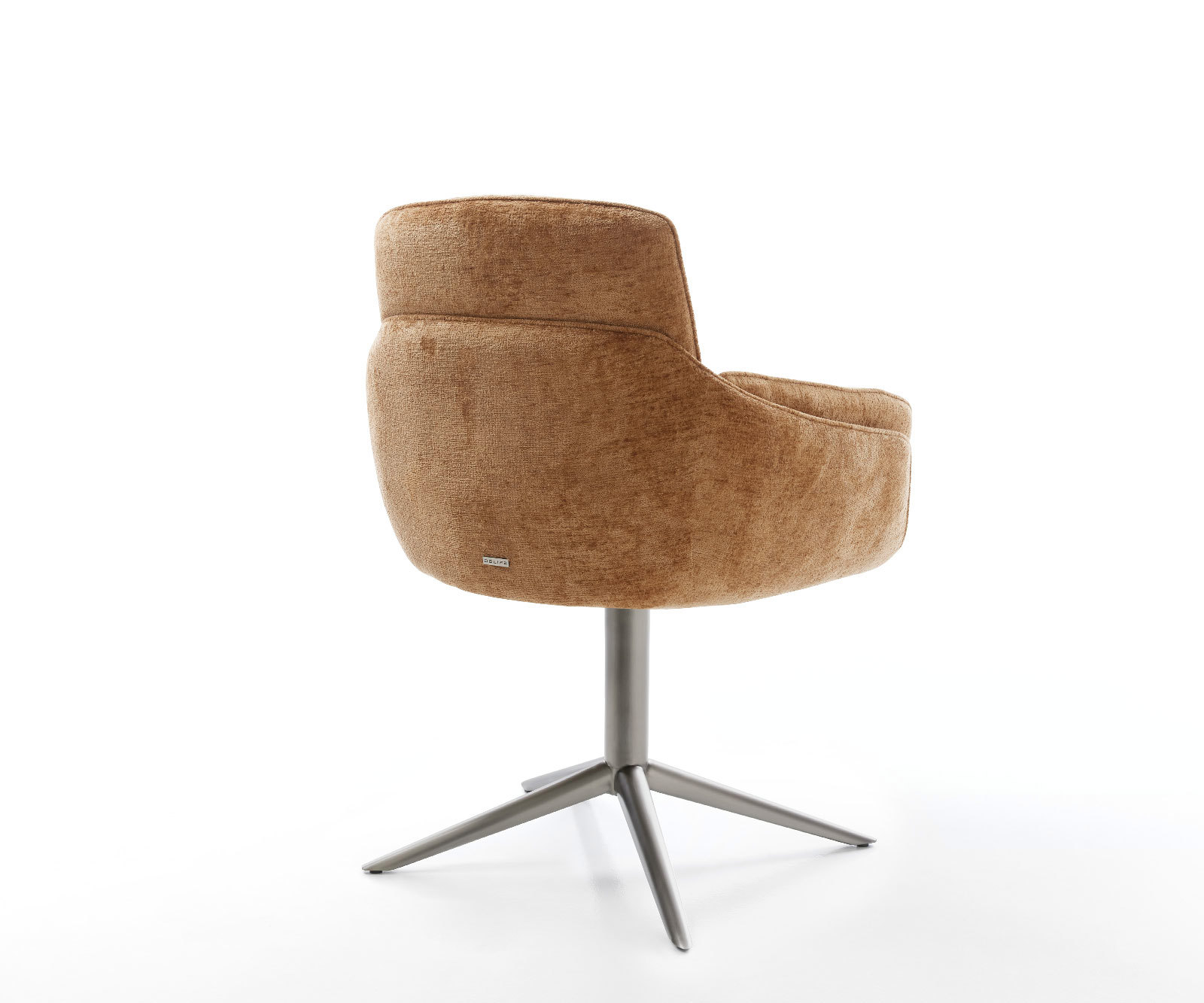 Étkezőszék Luan-Flex karfás chenille rozsdás láb grafit 360° forgatható billenő funkcióval - Image 5