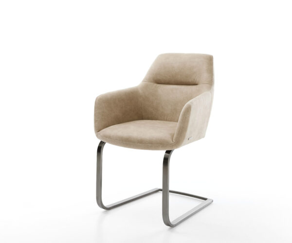 Étkezőszék Pejo-Flex mikroszálas bézs vintage étkezőszék lapos grafit zsákrugós