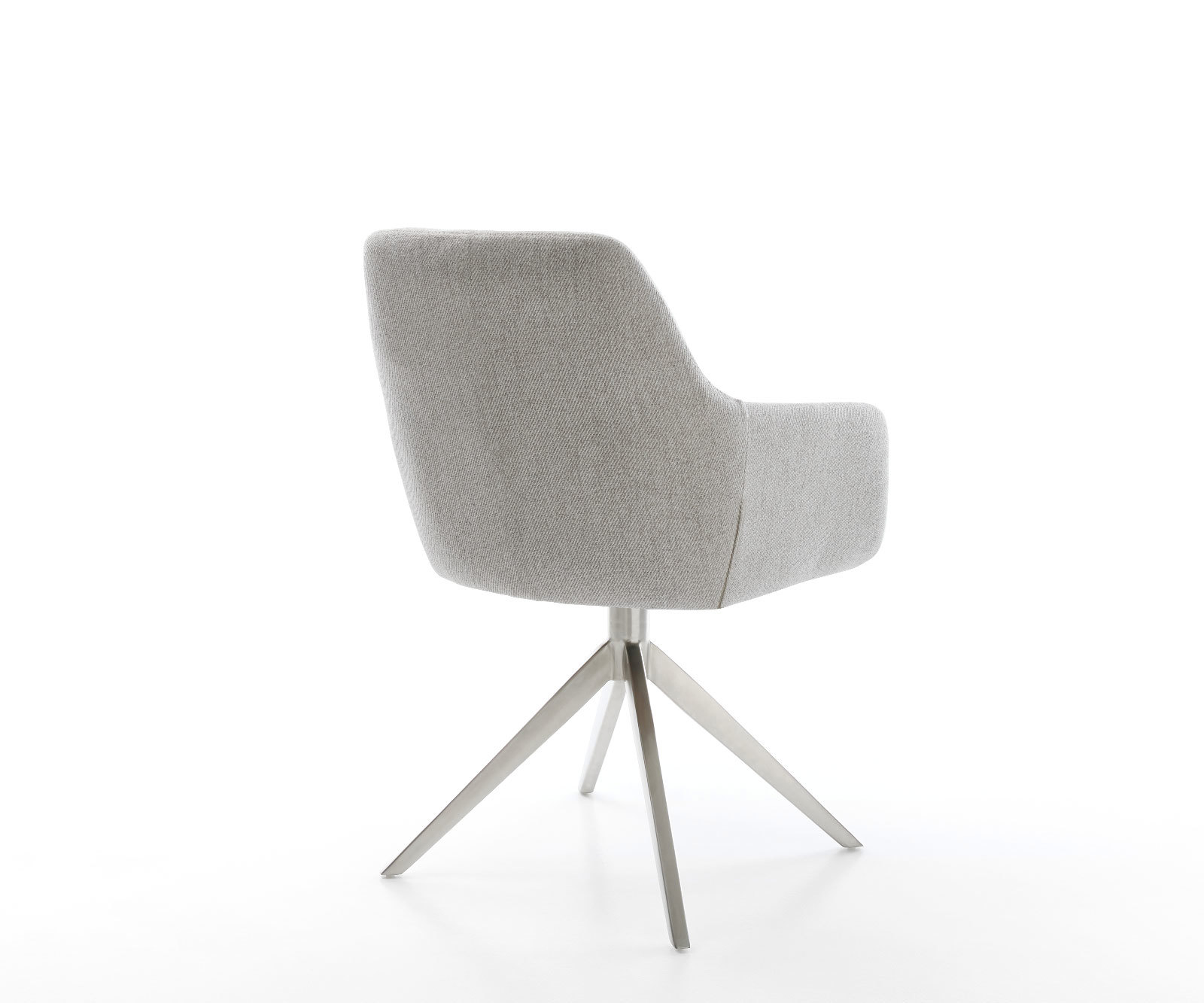 Étkezőszék Pejo-Flex csíkos világosszürke kereszt láb széles rozsdamentes acél 360° forgatható billenő zsákrugós - Image 5