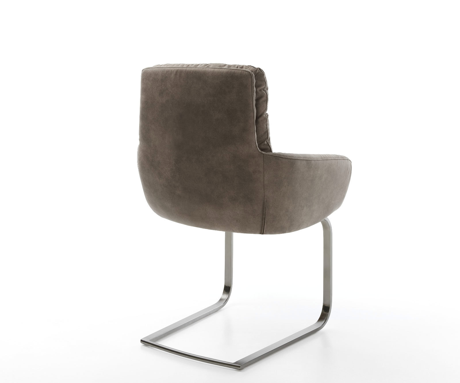 Étkezőszék Abelia-Flex karfás mikroszálas taupe vintage lapos freischwinger grafit - Image 5