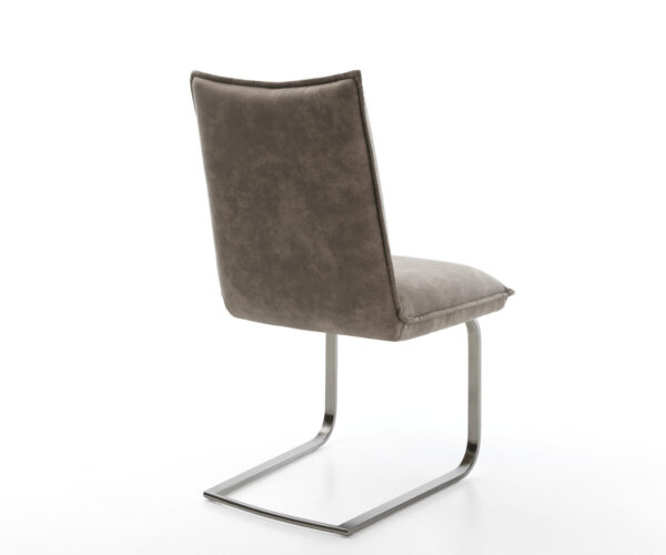Étkezőszék Lelio-Flex mikroszálas taupe vintage étkezőszék lapos grafit zsákrugós - Image 5
