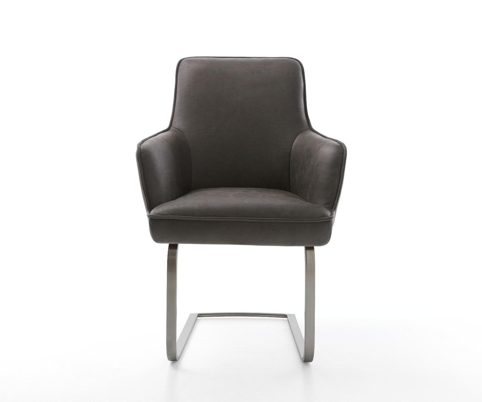 Étkezőszék Heira-Flex karfás mikroszálas antracit vintage étkezőszék lapos grafit zsákrugós - Image 2