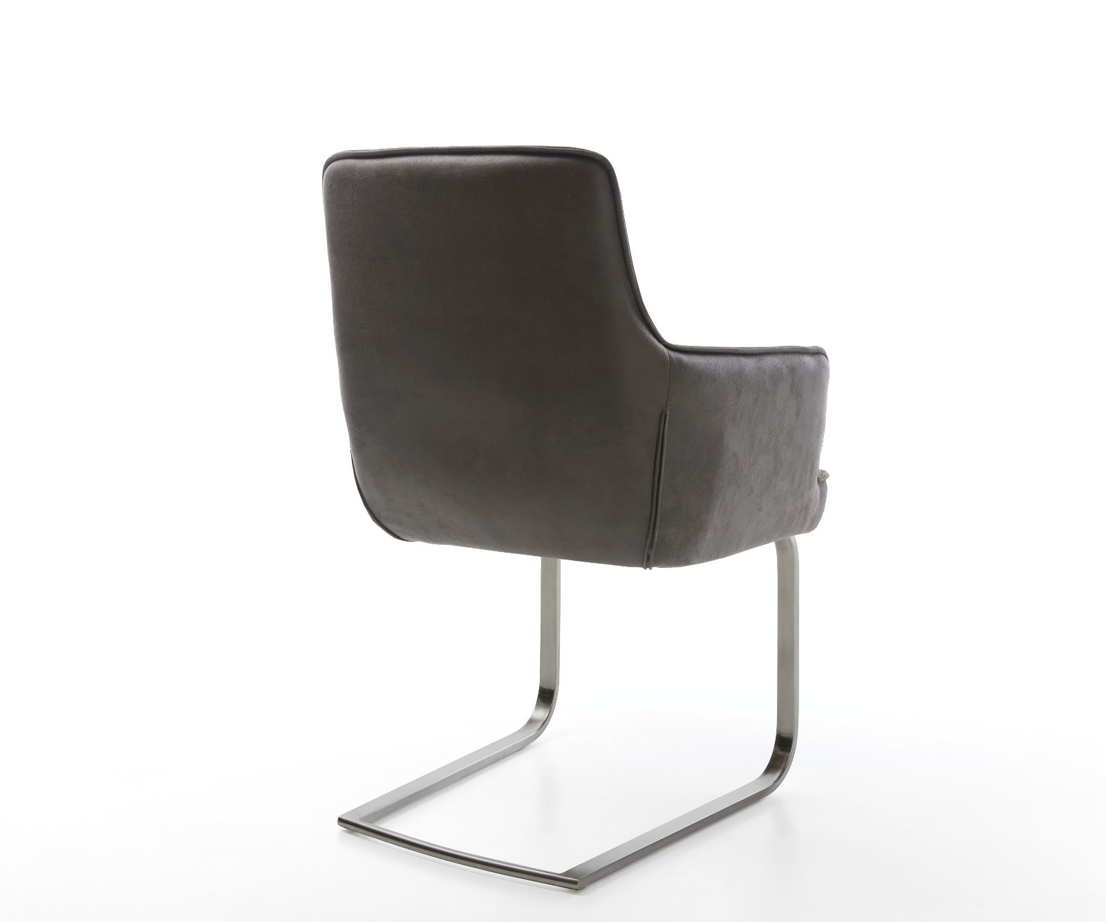 Étkezőszék Heira-Flex karfás mikroszálas antracit vintage étkezőszék lapos grafit zsákrugós - Image 5