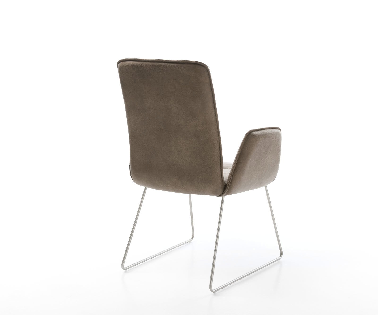 Étkezőszék Vinja-Flex mikroszálas taupe vintage vékony lábazat rozsdamentes acél - Image 5