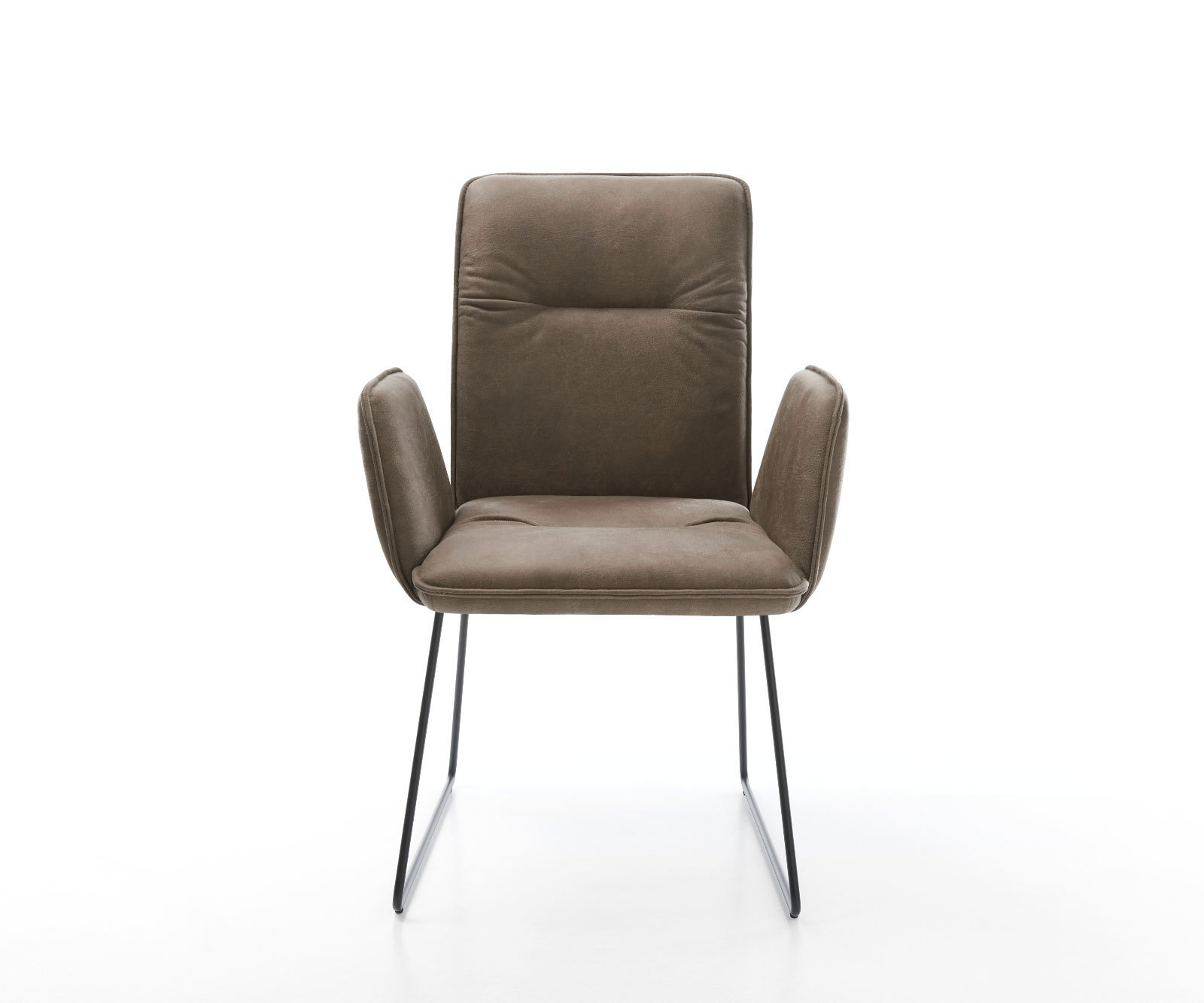 Étkezőszék Vinja-Flex mikroszálas taupe vintage vékony lábazat fekete - Image 2