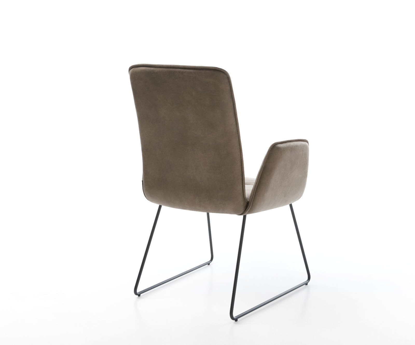 Étkezőszék Vinja-Flex mikroszálas taupe vintage vékony lábazat fekete - Image 5