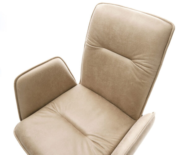 Étkezőszék Vinja-Flex mikroszálas bézs vintage fekete vékony lábazat - Image 4