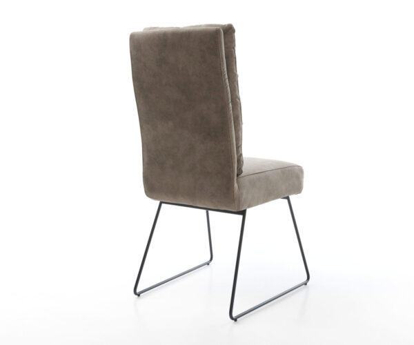 Étkezőszék Pela-Flex mikroszálas taupe vintage fekete vékony lábazat zsákrugós - Image 5