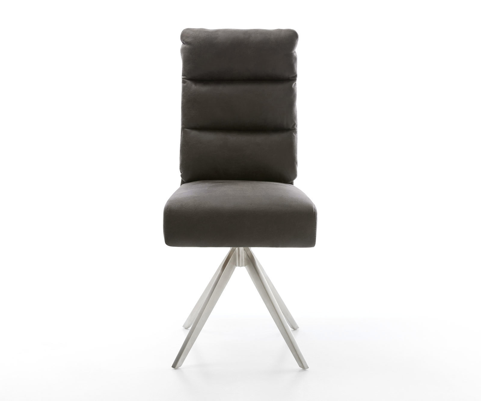 Étkezőszék Pela-Flex mikroszálas antracit vintage kereszt láb szögletes rozsdamentes acél zsákrugó - Image 2