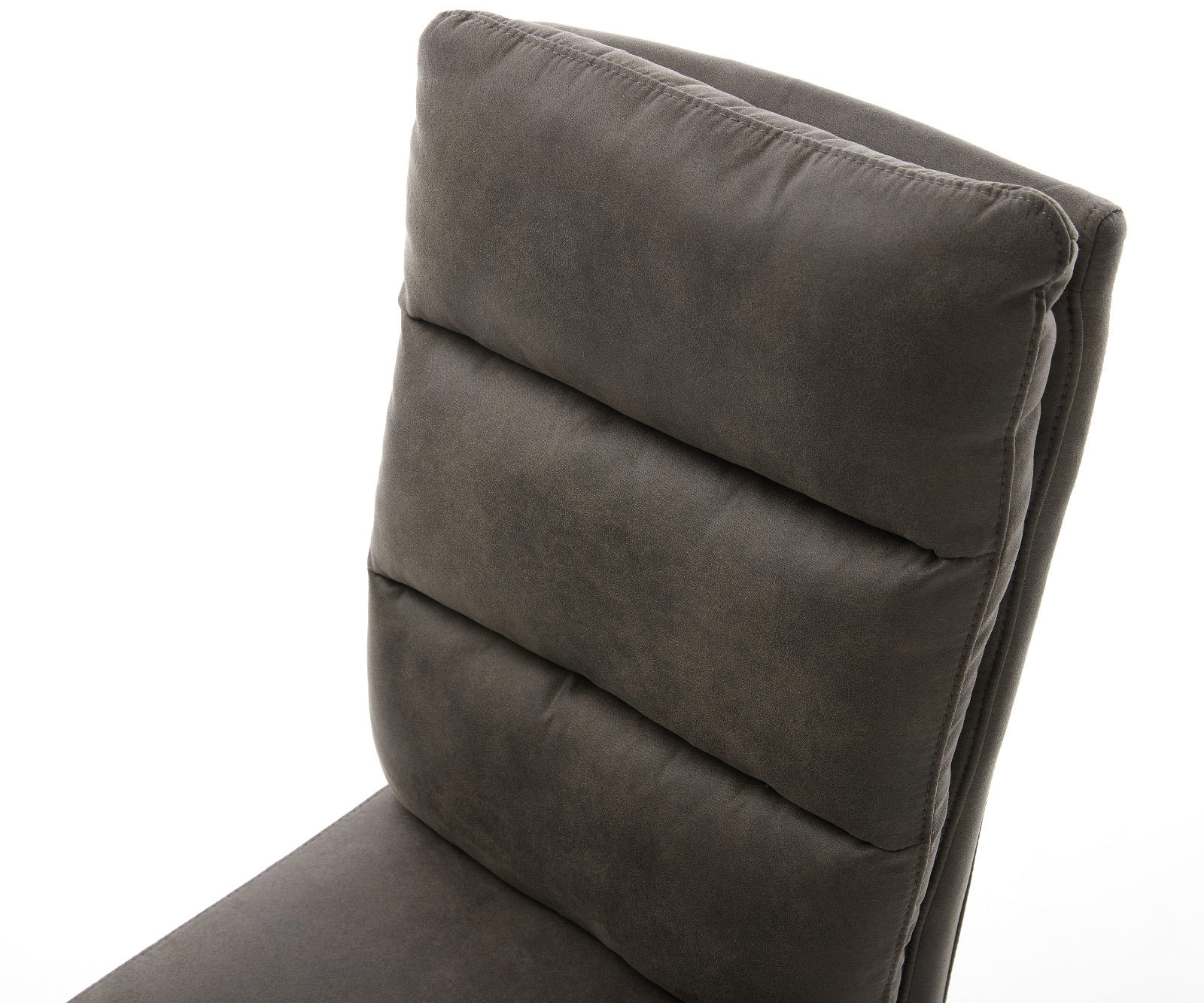 Étkezőszék Pela-Flex mikroszálas antracit vintage kereszt láb szögletes rozsdamentes acél zsákrugó - Image 4