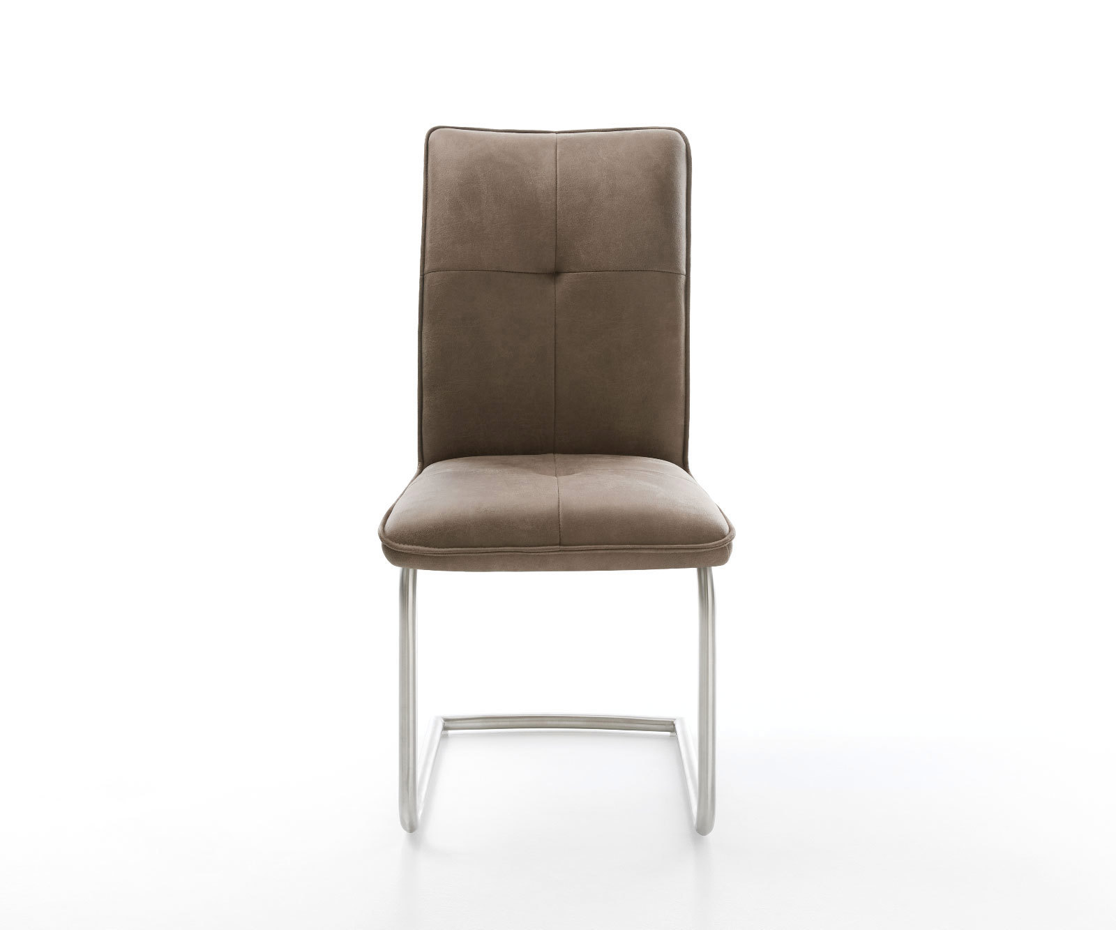 Étkezőszék Maddy-Flex mikroszálas taupe vintage kerek rozsdamentes acél étkezőszék - Image 2