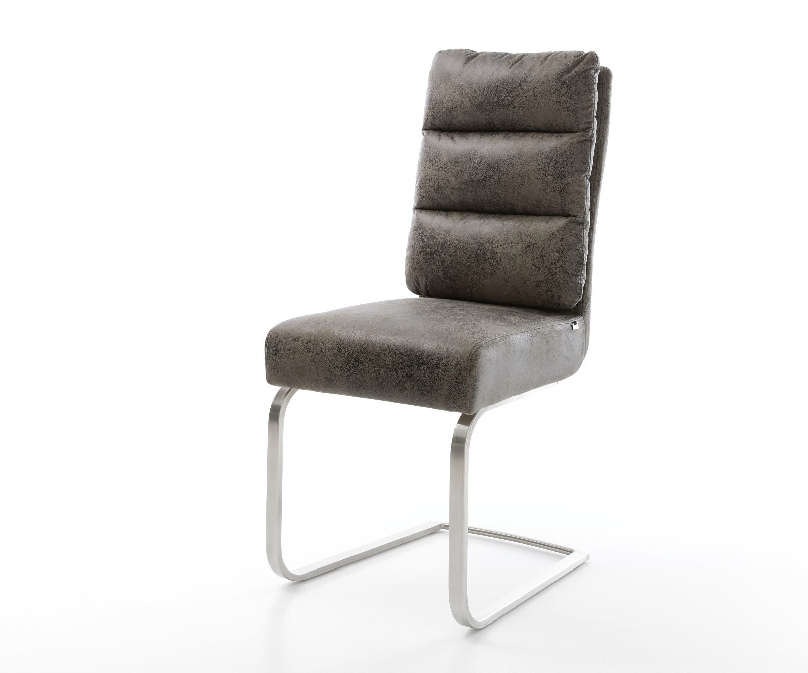 Étkezőszék Pela-Flex mikroszálas szürke vintage étkezőszék lapos rozsdamentes acél zsákrugós