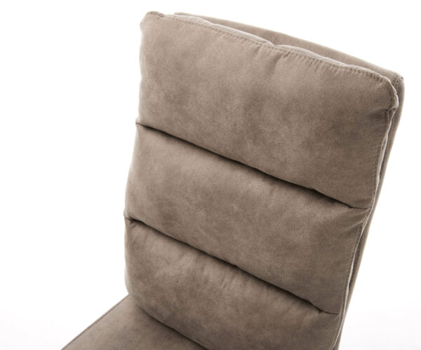 Étkezőszék Pela-Flex mikroszálas taupe vintage étkezőszék lapos rozsdamentes acél zsákrugós - Image 4