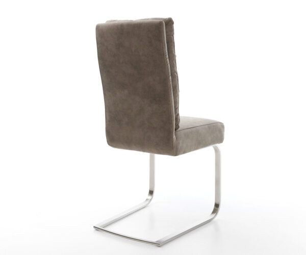 Étkezőszék Pela-Flex mikroszálas taupe vintage étkezőszék lapos rozsdamentes acél zsákrugós - Image 5