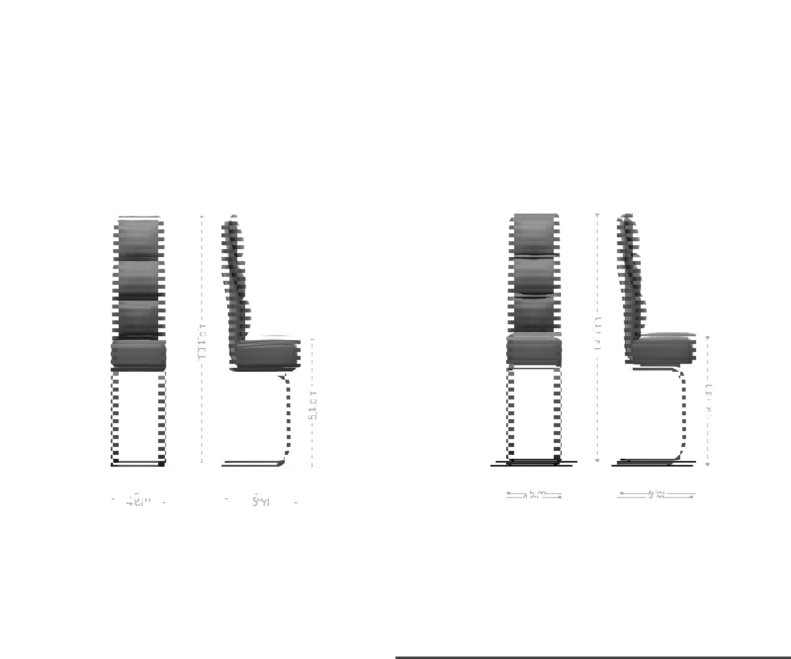 Étkezőszék Pela-Flex mikroszálas taupe vintage étkezőszék lapos fekete zsákrugós - Image 6