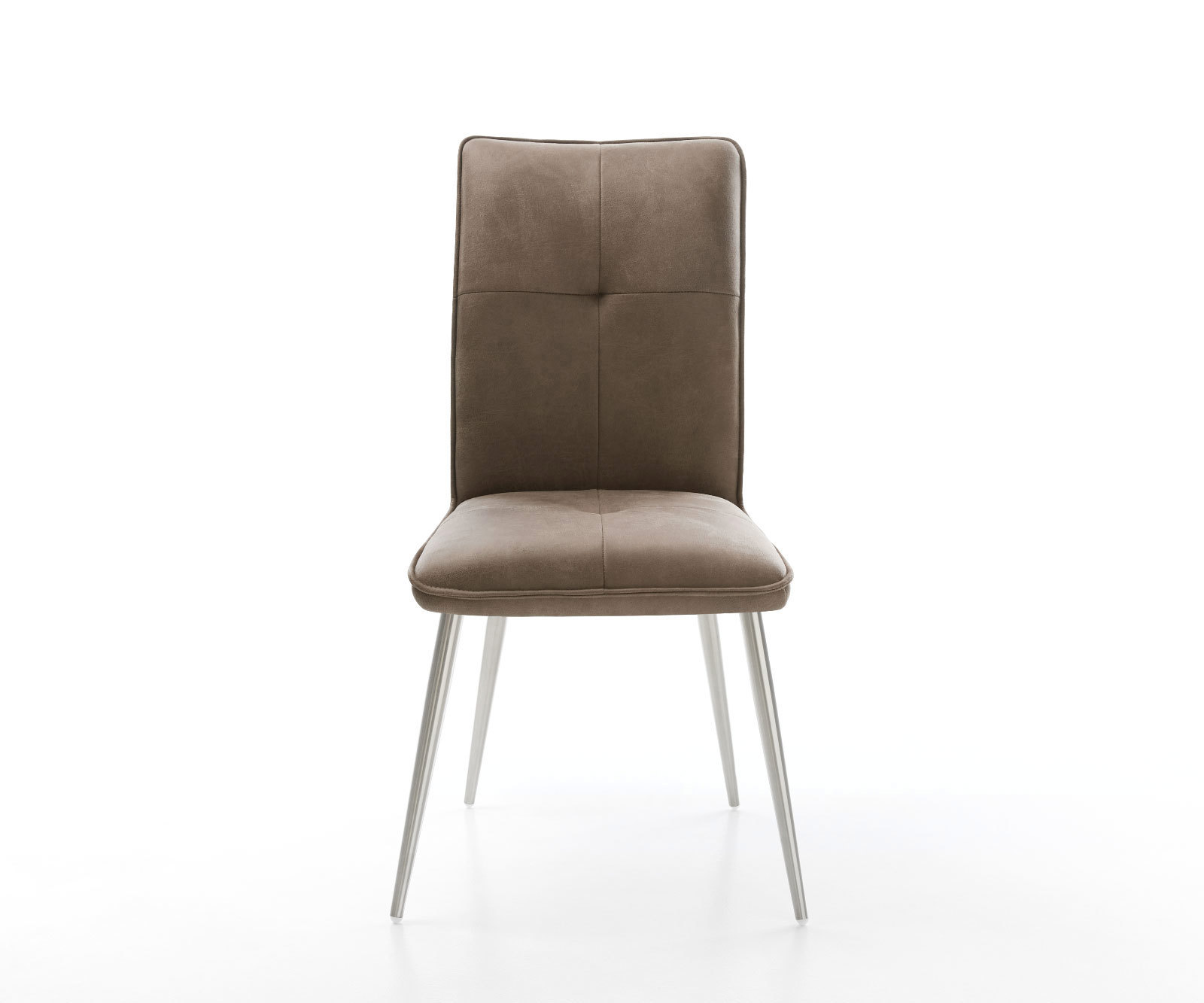 Étkezőszék Maddy-Flex mikroszálas taupe vintage 4 láb kúpos rozsdamentes acél - Image 2