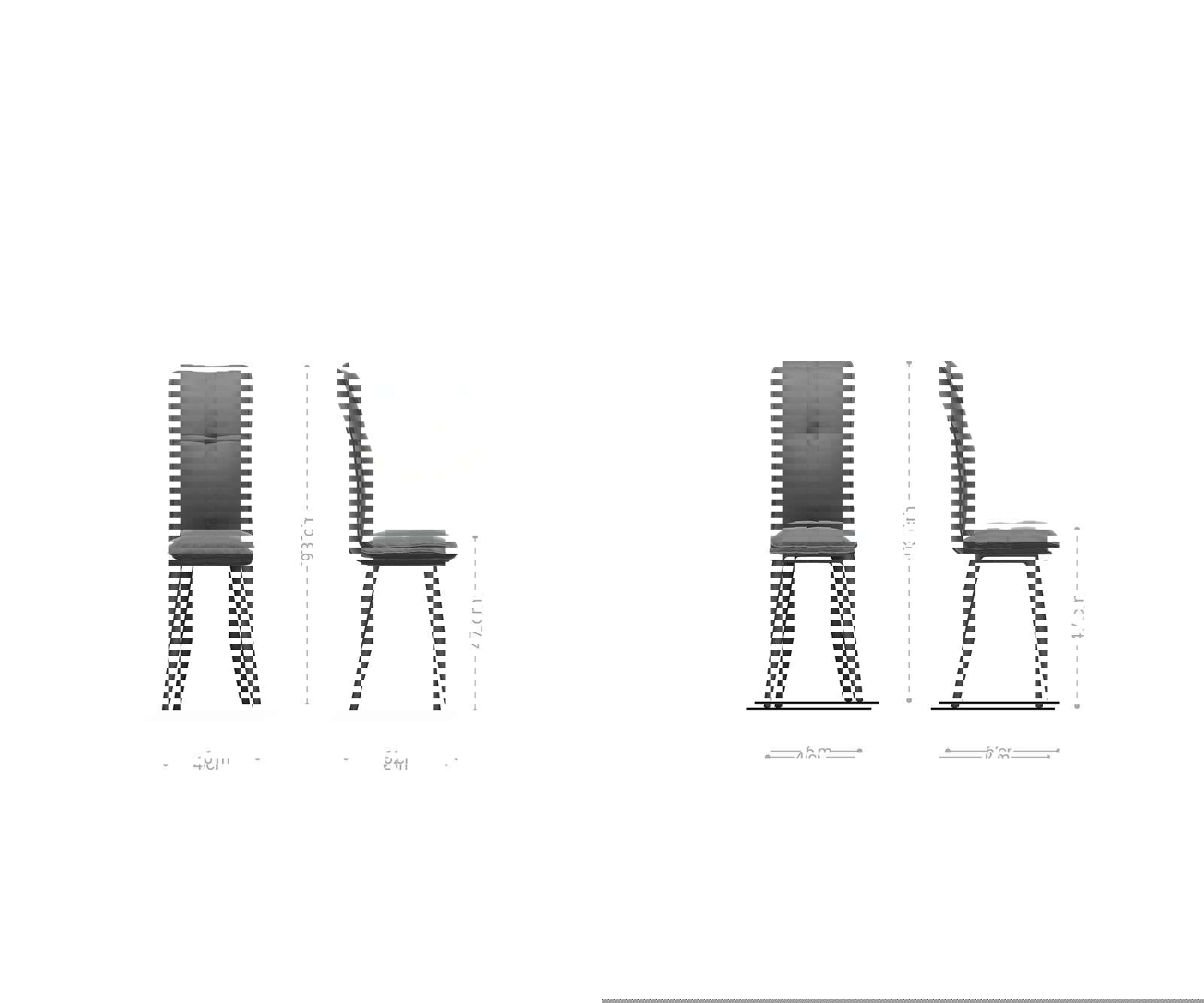 Étkezőszék Maddy-Flex mikroszálas taupe vintage 4 láb kúpos rozsdamentes acél - Image 6