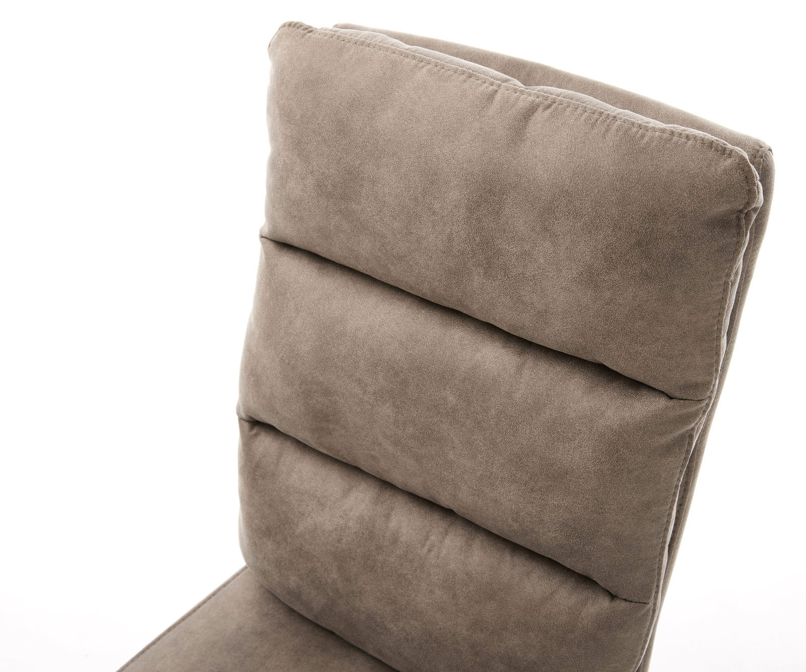 Étkezőszék Pela-Flex mikroszálas taupe vintage 4 lábú kúpos rozsdamentes acél zsákrugós - Image 4