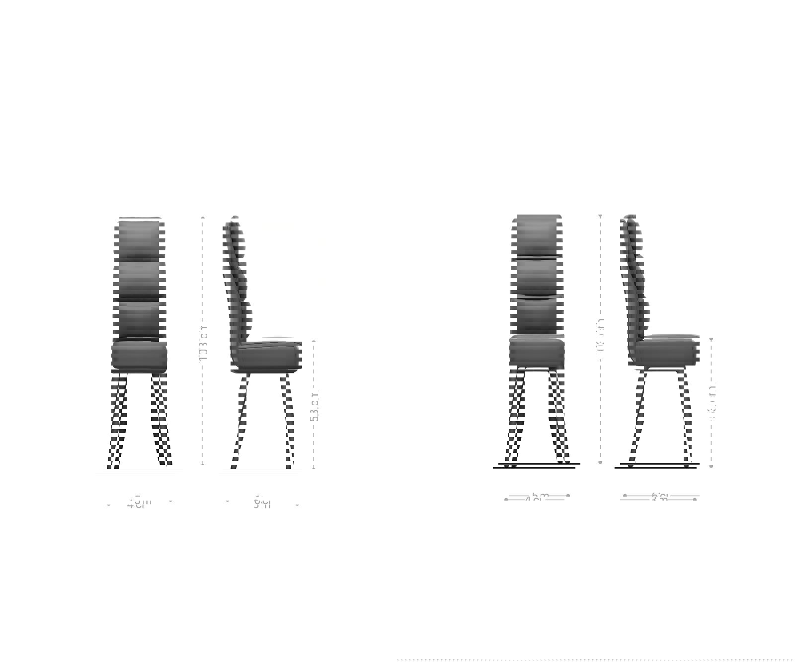 Étkezőszék Pela-Flex mikroszálas taupe vintage 4 lábú kúpos rozsdamentes acél zsákrugós - Image 6