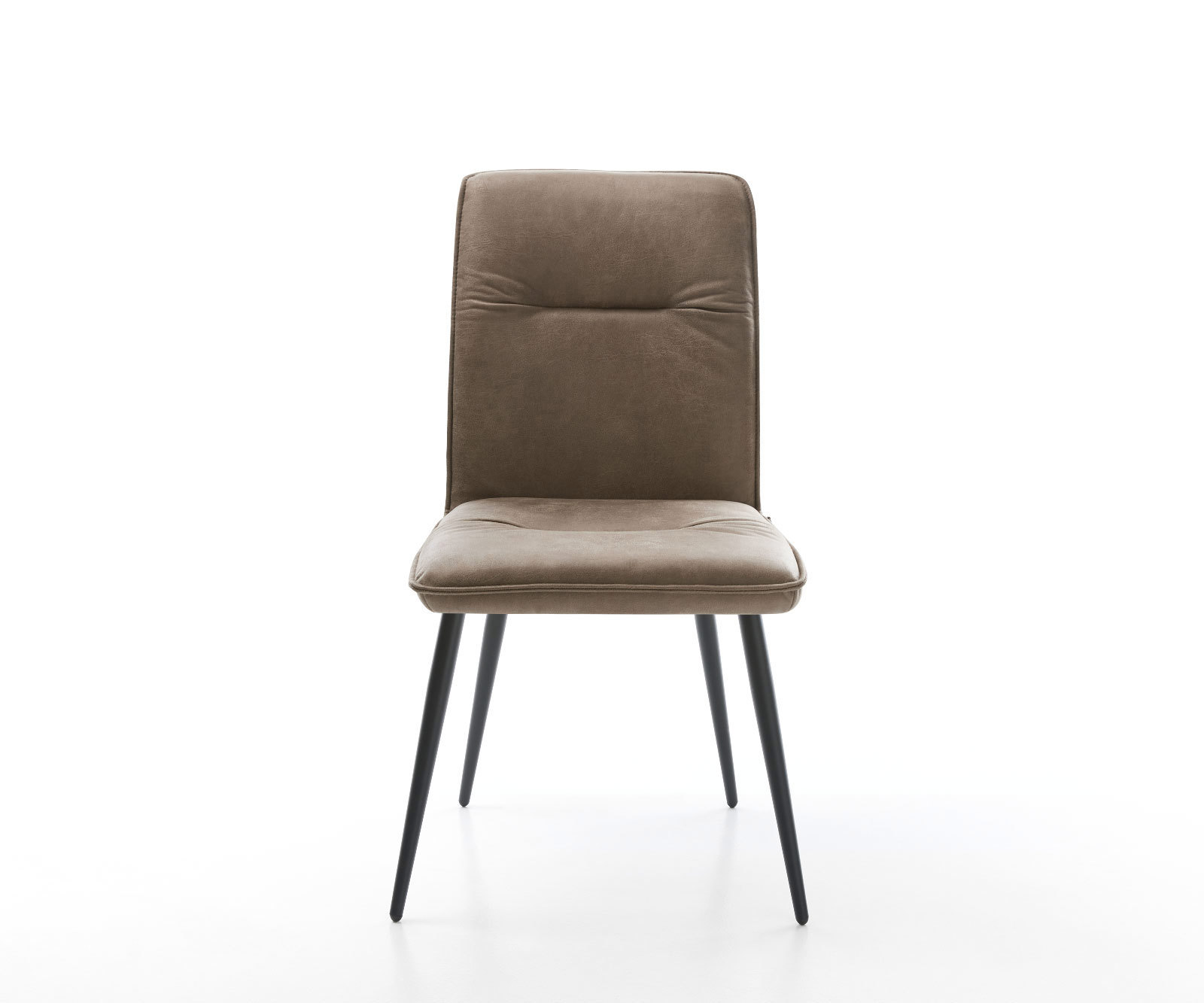 Étkezőszék Vinjo-Flex mikroszálas taupe vintage 4 lábú kúpos fekete - Image 2