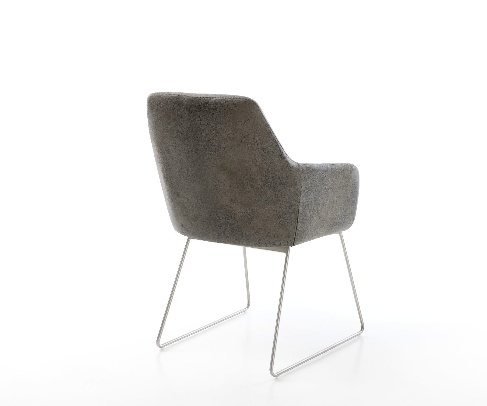 Étkezőszék Pejo-Flex mikroszálas szürke vintage vékony lábazat rozsdamentes acél zsákrugós - Image 5