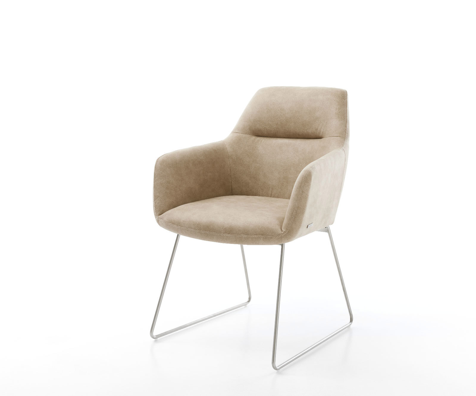 Étkezőszék Pejo-Flex mikroszálas bézs vintage vékony lábazat rozsdamentes acél zsákrugós