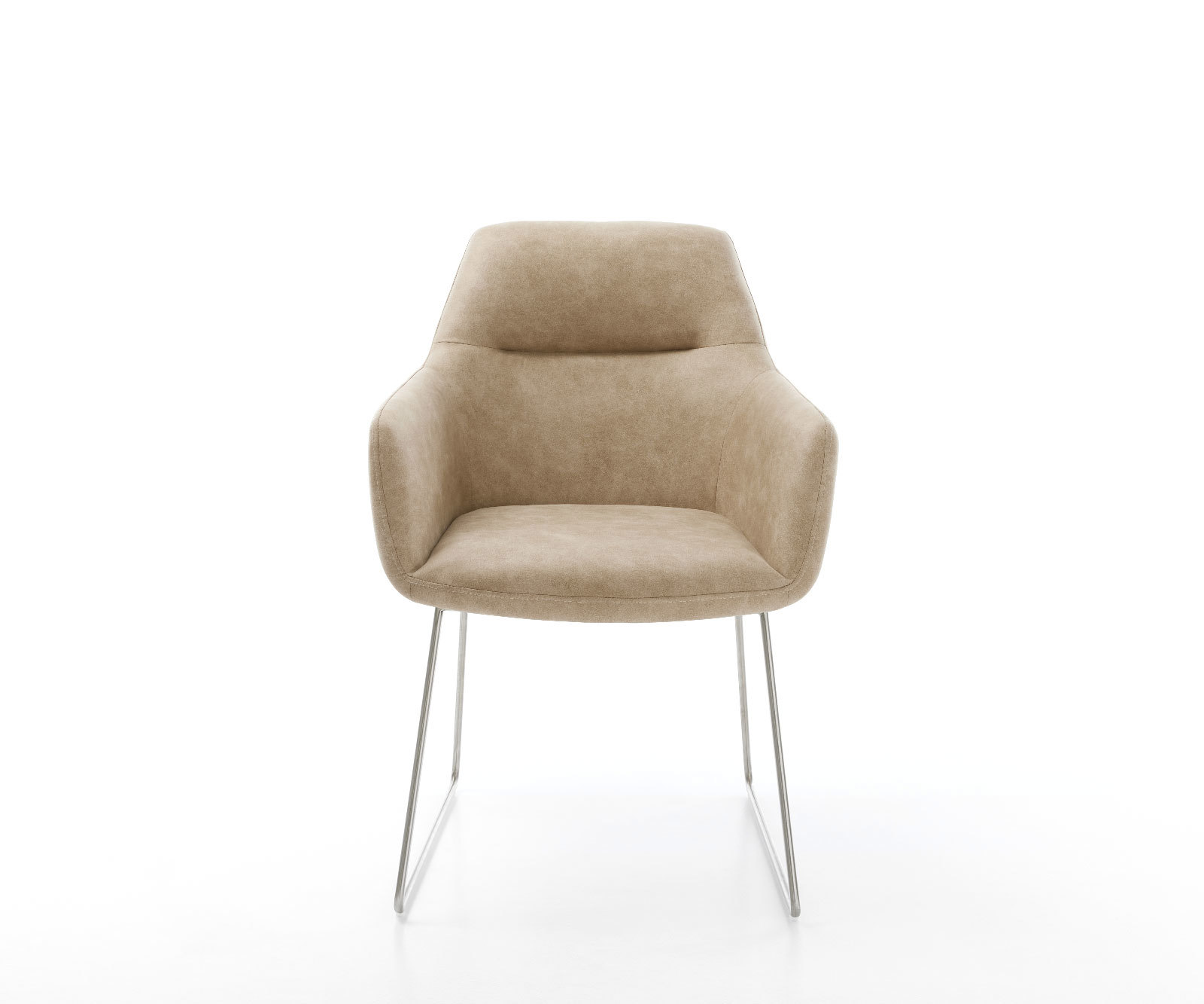 Étkezőszék Pejo-Flex mikroszálas bézs vintage vékony lábazat rozsdamentes acél zsákrugós - Image 2