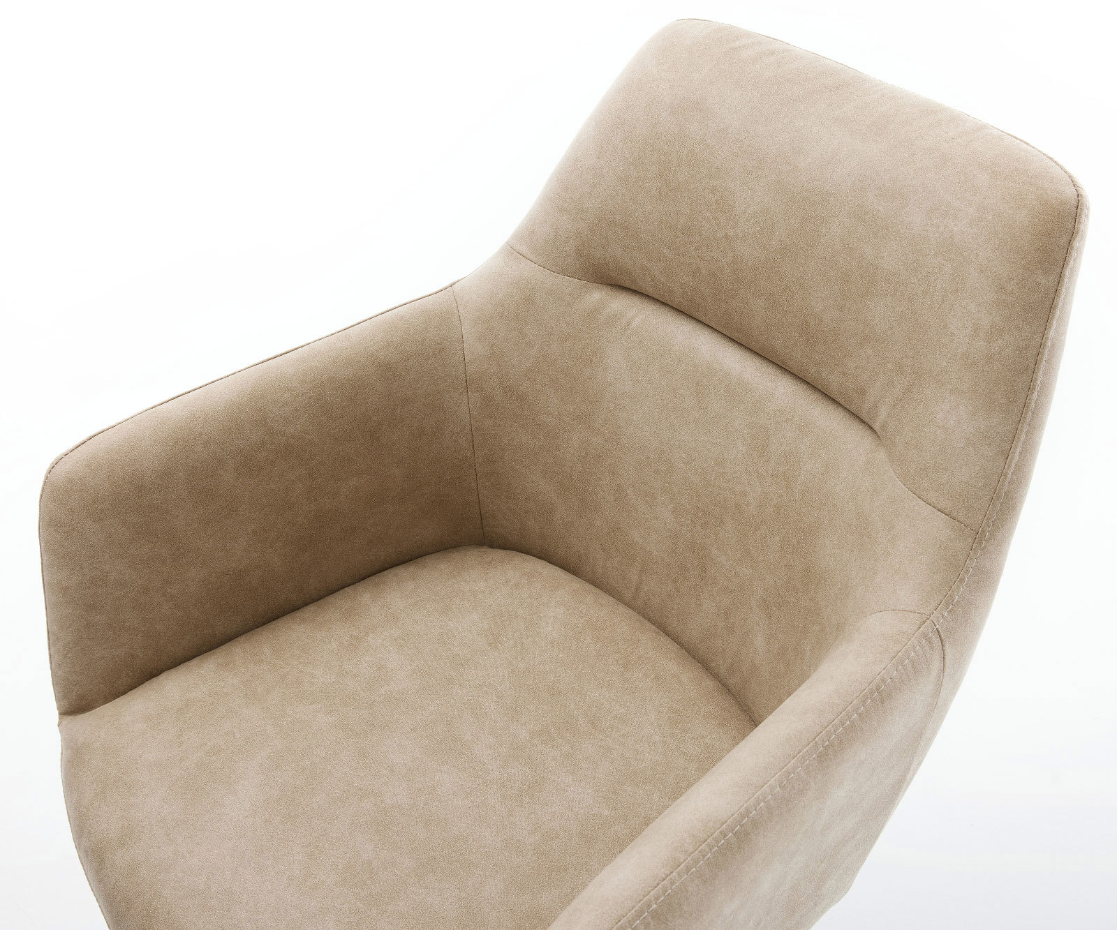 Étkezőszék Pejo-Flex mikroszálas bézs vintage vékony lábazat rozsdamentes acél zsákrugós - Image 4