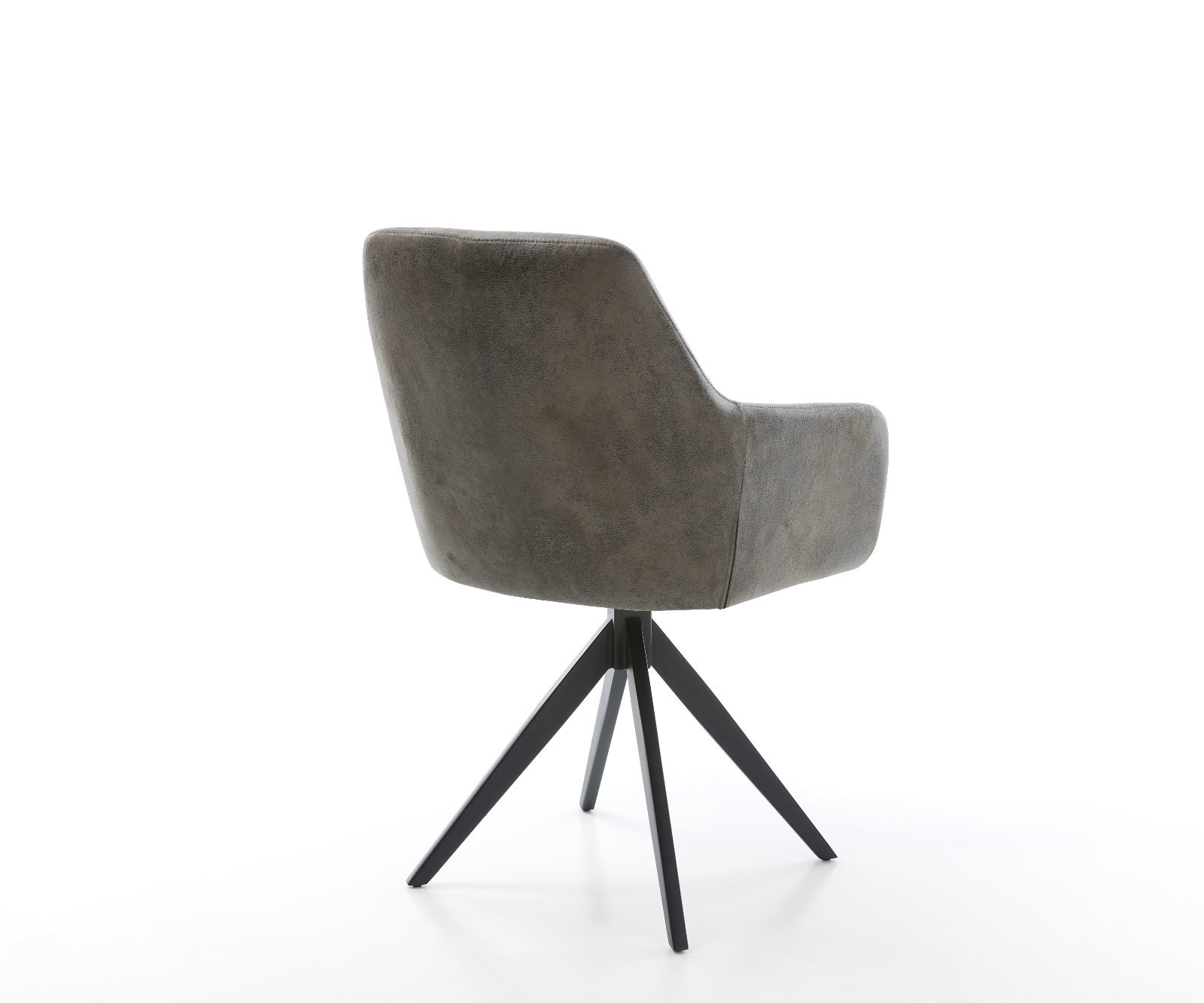 Étkezőszék Pejo-Flex mikroszálas szürke vintage kereszt láb szögletes fekete zsákrugós - Image 5