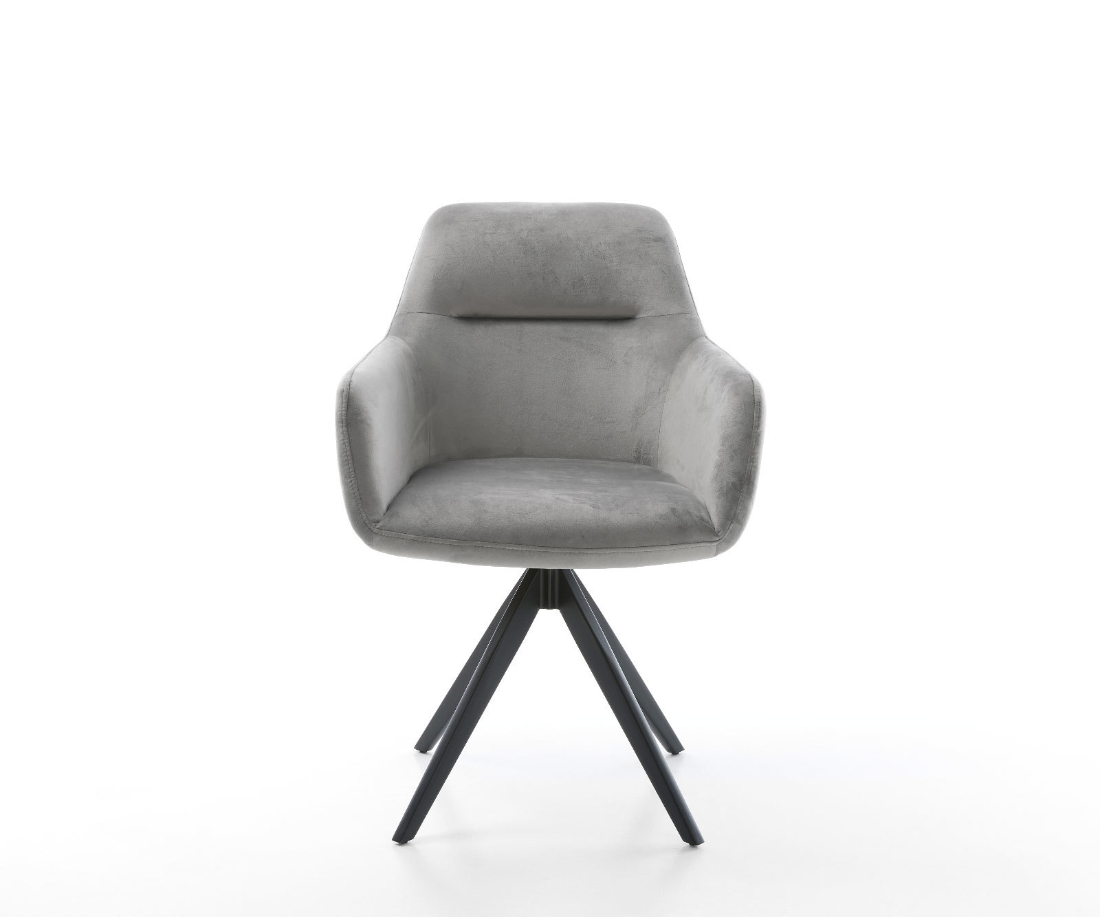 Étkezőszék Pejo-Flex bársony szürke kereszt láb szögletes fekete zsákrugós - Image 2