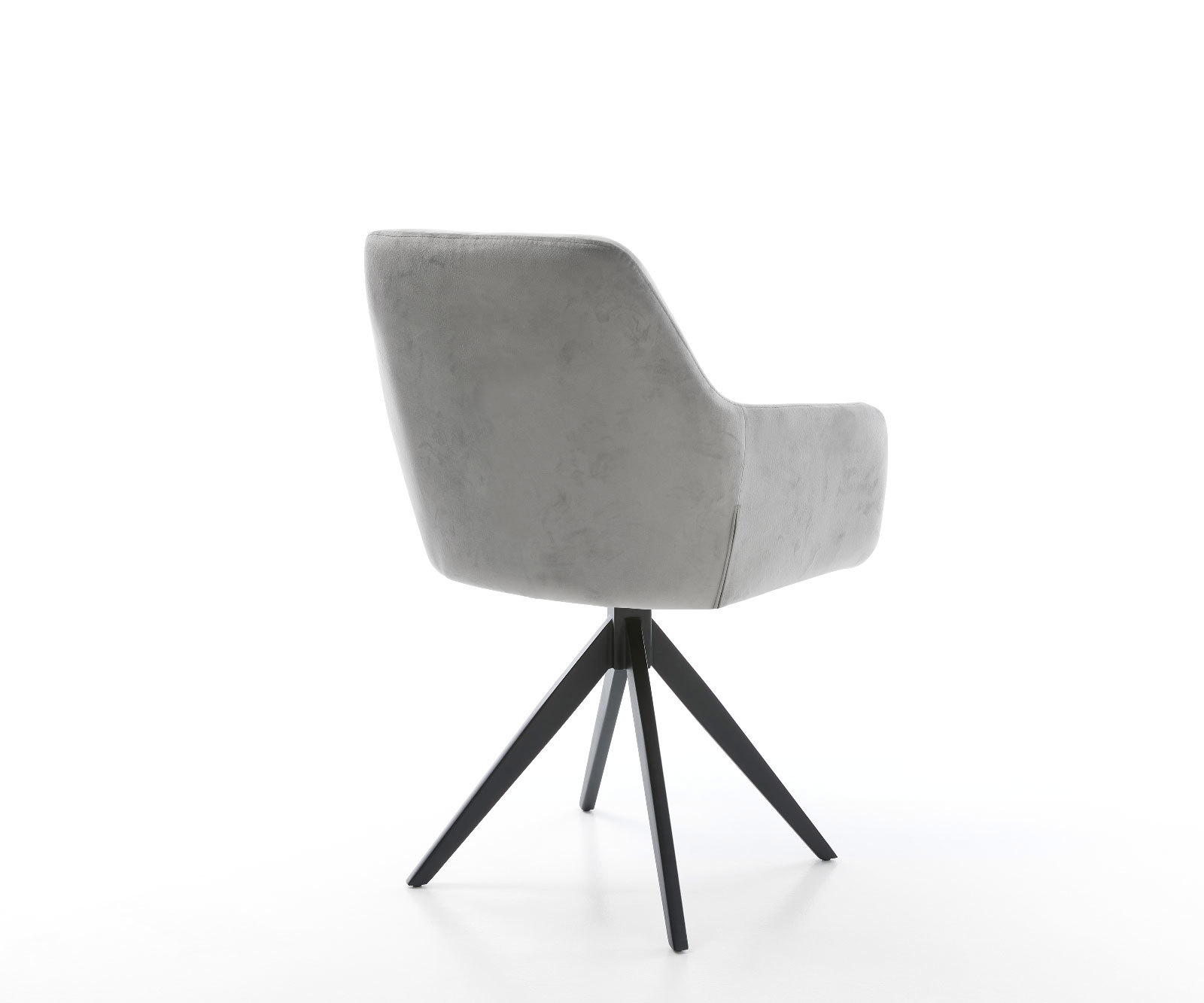 Étkezőszék Pejo-Flex bársony szürke kereszt láb szögletes fekete zsákrugós - Image 5