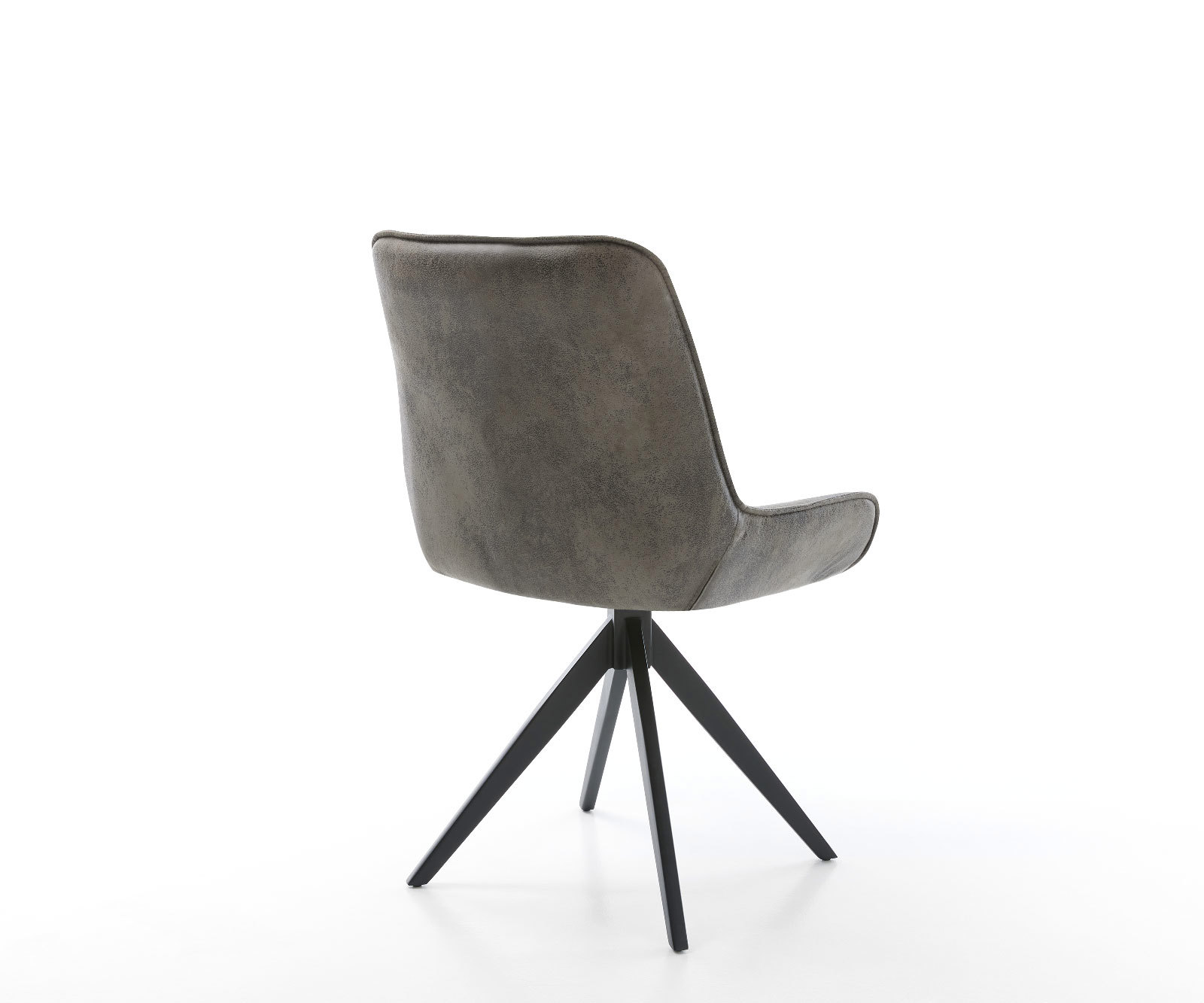 Étkezőszék Taimi-Flex mikroszálas szürke vintage kereszt láb szögletes fekete - Image 5