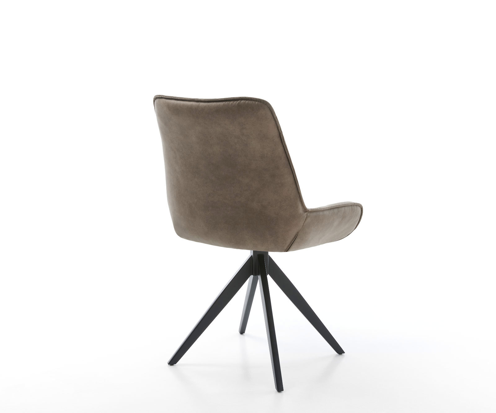 Étkezőszék Taimi-Flex mikroszálas taupe vintage kereszt láb szögletes fekete - Image 5