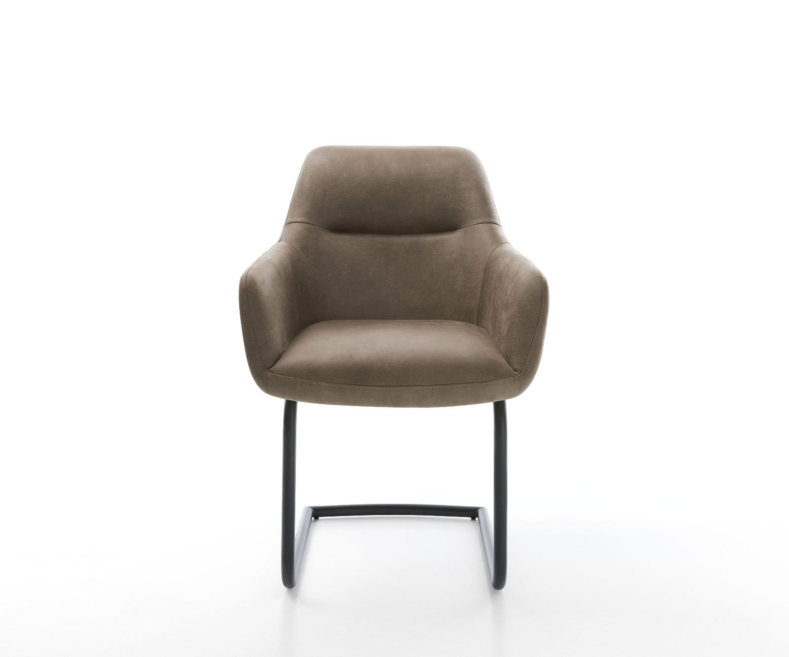 Étkezőszék Pejo-Flex mikroszálas taupe vintage étkezőszék kerek fekete zsákrugós - Image 2