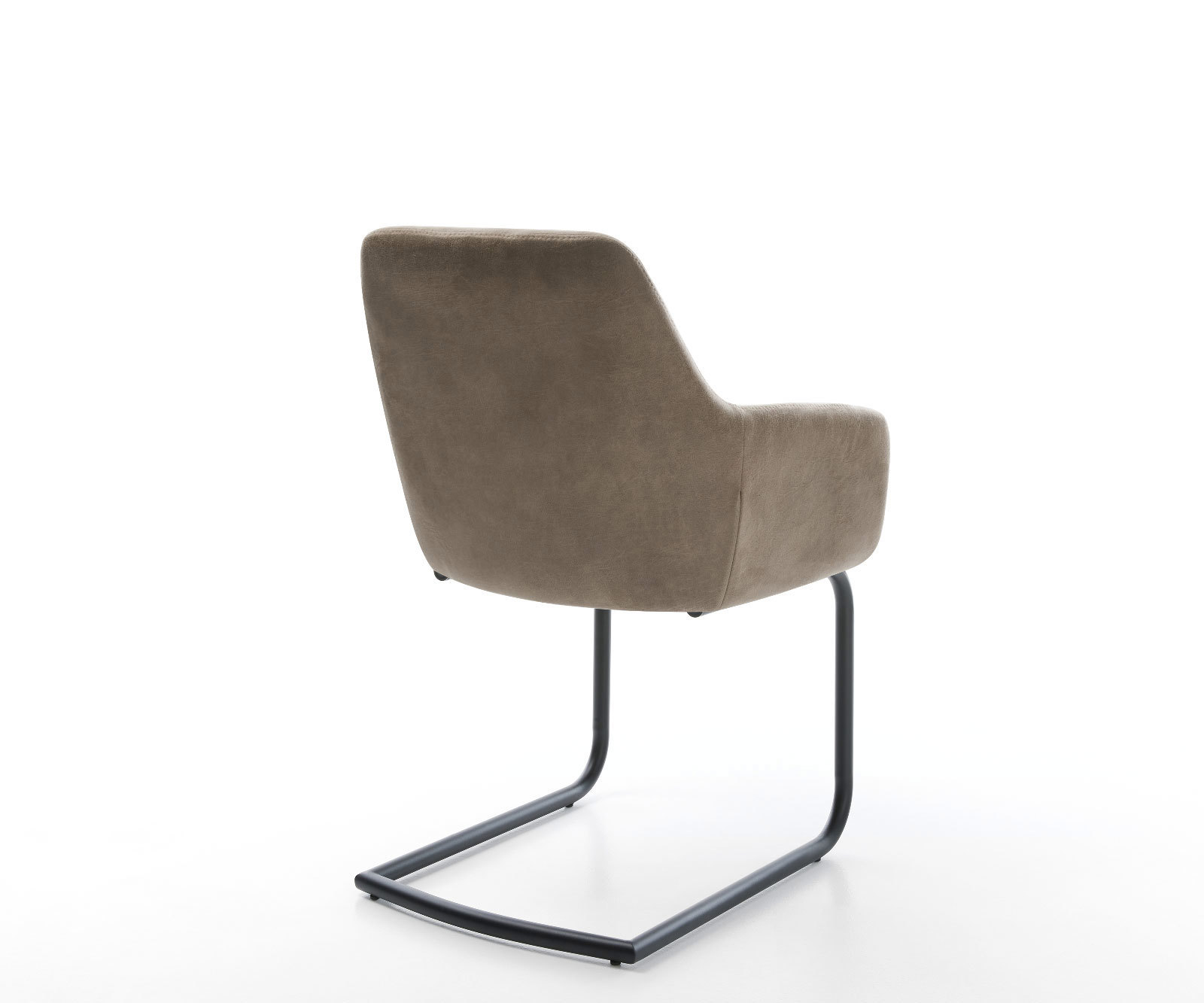 Étkezőszék Pejo-Flex mikroszálas taupe vintage étkezőszék kerek fekete zsákrugós - Image 5