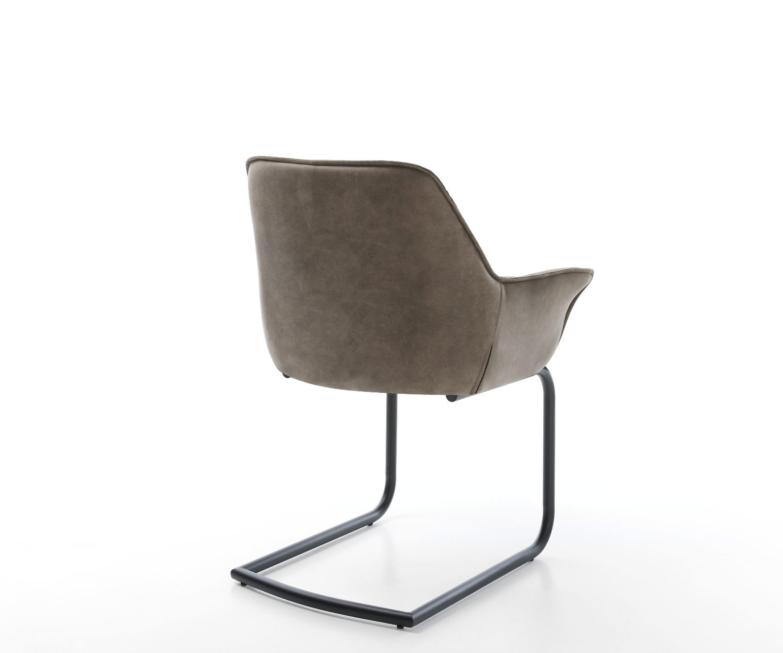 Étkezőszék Kaira-Flex mikroszálas taupe vintage étkezőszék kerek fekete - Image 5