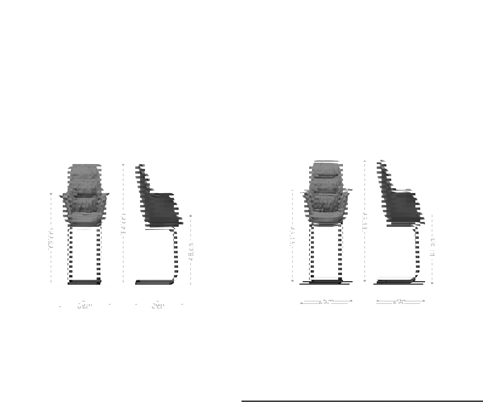 Étkezőszék Kaira-Flex mikroszálas taupe vintage étkezőszék kerek fekete - Image 6