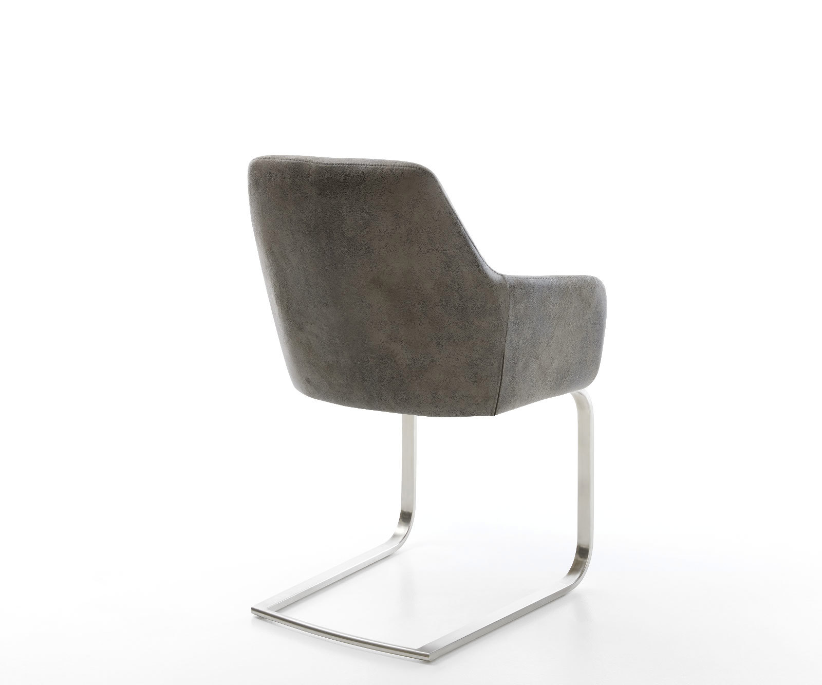 Étkezőszék Pejo-Flex mikroszálas szürke vintage étkezőszék lapos rozsdamentes acél zsákrugós - Image 5