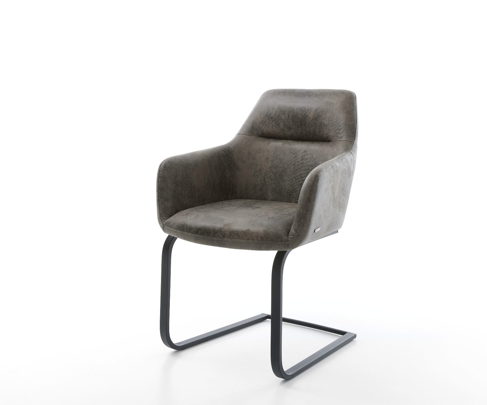 Étkezőszék Pejo-Flex mikroszálas szürke vintage étkezőszék lapos fekete zsákrugós