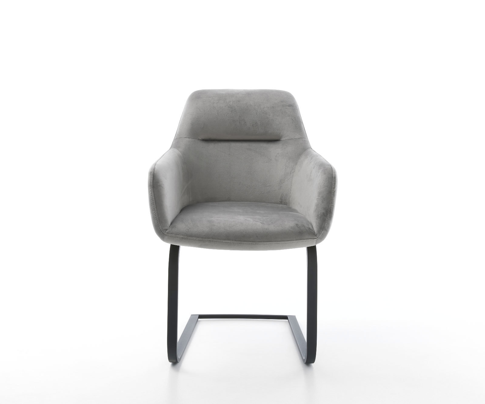 Étkezőszék Pejo-Flex bársony szürke étkezőszék lapos fekete zsákrugós - Image 2